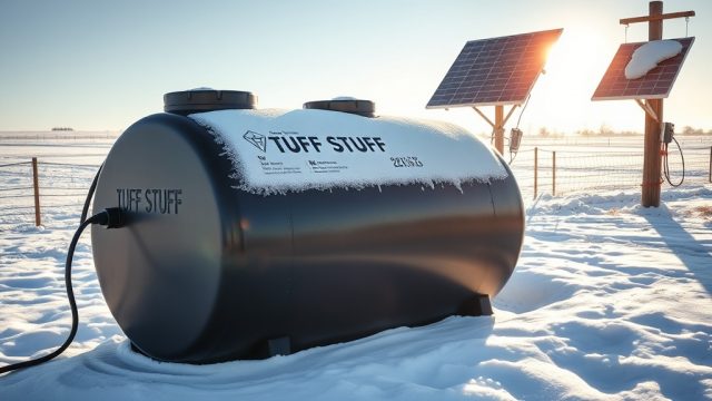 Tuff Stuff 200-Gallon Stock Tank Freeze Protection: Solar vs. Electric Heaters